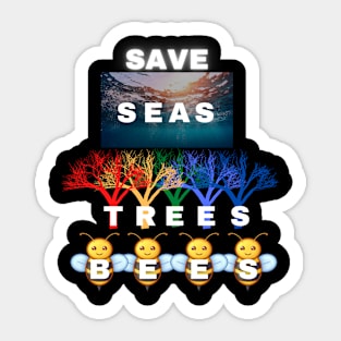 Save world and climate. Sticker